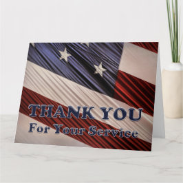 Cartão De Agradecimento USA Military Veterans Patriotic Flag Thank You