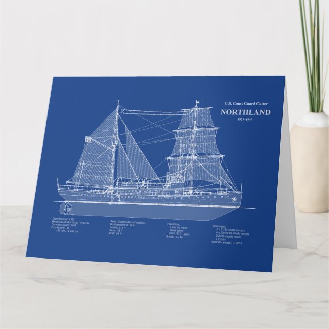 Cartão De Agradecimento USCG Cutter Northland wpg- 49 - ABD (Frente)