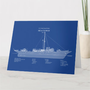 Cartão De Agradecimento USCG Cutter Sea Cloud wpg-284 - ABD