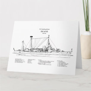 Cartão De Agradecimento USCGC Duane wpg-33 - BD