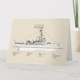 Cartão De Agradecimento USCGC Escanaba wpc-77 - SBD