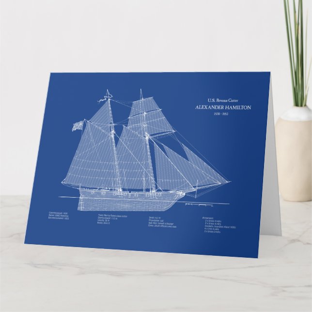Cartão De Agradecimento USRC Alexander Hamilton - ABD (Frente)