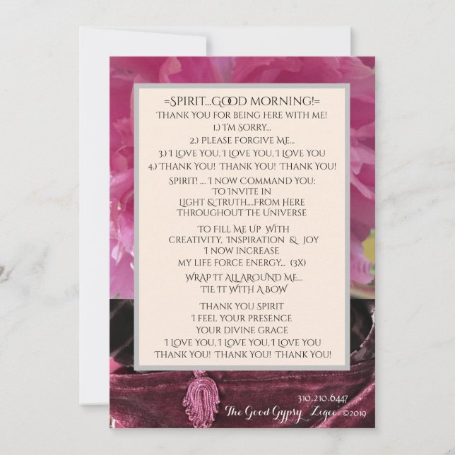 Cartão De Agradecimento V.4 ESPIRIT BOA MANHÃ! Inspiração e alegria (Frente)