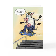 Vaca no skate Gritando Mover