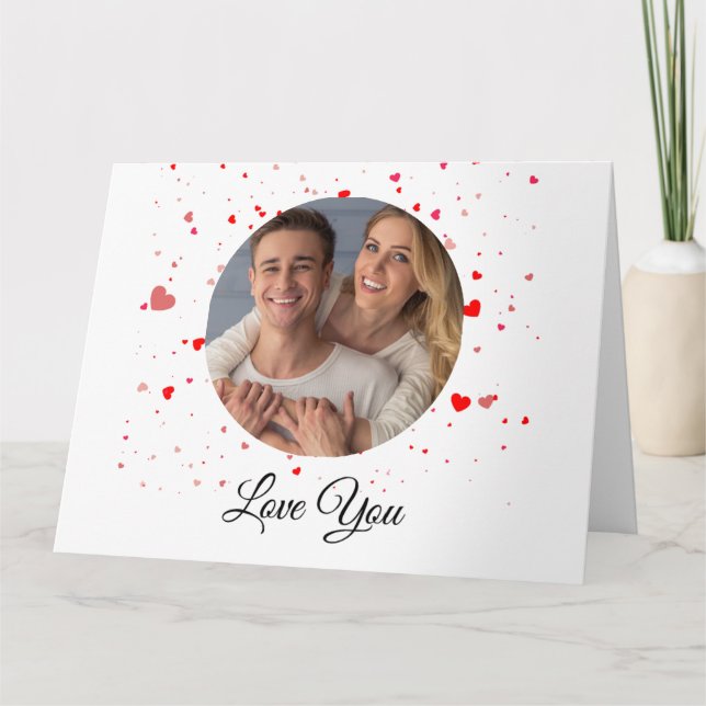 Cartão De Agradecimento Valentine Love Card | Romantic for Him & Her (Frente)