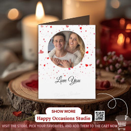 Cartão De Agradecimento Valentine Love Card | Romantic for Him & Her