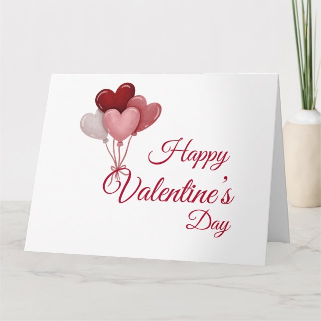 Cartão De Agradecimento Valentine Love Card | Romantic for Him & Her (Frente)