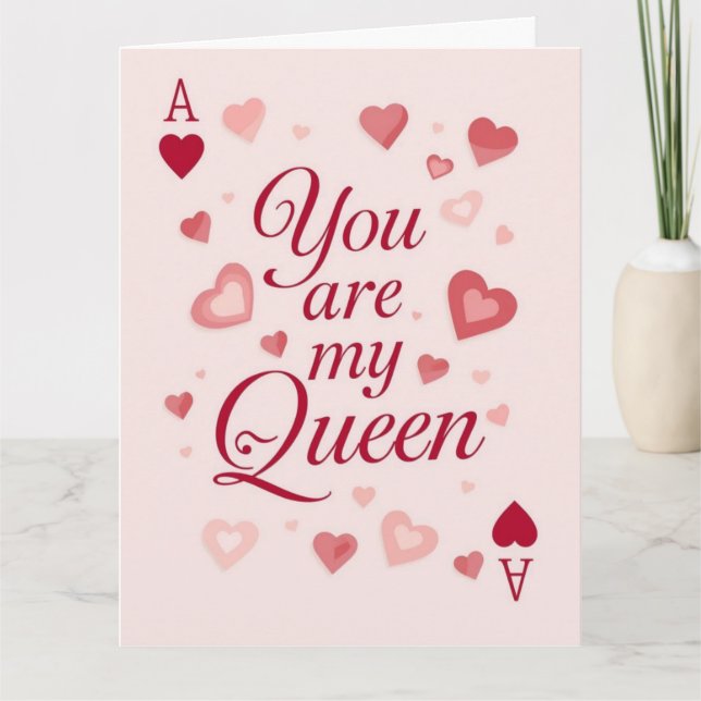 Cartão De Agradecimento Valentine Love Card | Romantic for Him & Her (Frente)