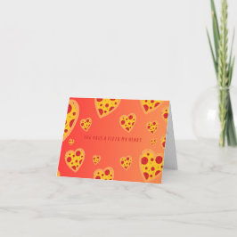 Cartão De Agradecimento Valentine's Day Card- Pizza Theme