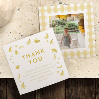 Cartão De Agradecimento "Vamos Bananas", Foto personalizada do Partido Ban