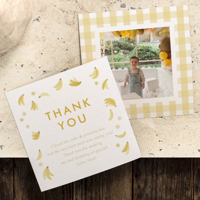 Cartão De Agradecimento "Vamos Bananas", Foto personalizada do Partido Ban (Criador carregado)