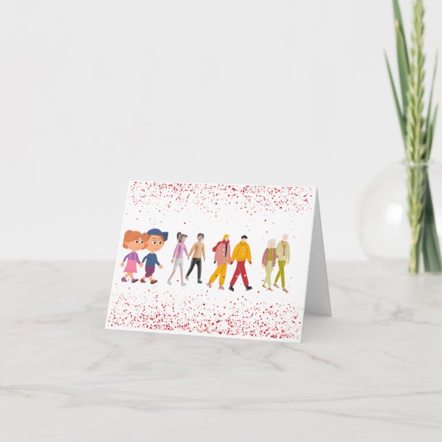 Cartão De Agradecimento Vamos cresce velhas junto com placas de Namorados (Frente)