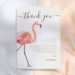 Cartão De Agradecimento Vamos Flamingle Obrigado pelo aniversário do Fla