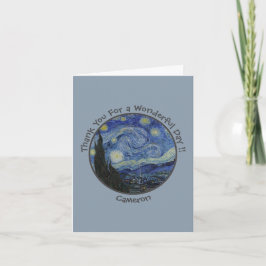 Cartão De Agradecimento van Gogh's The Starry Night Party Items Collection