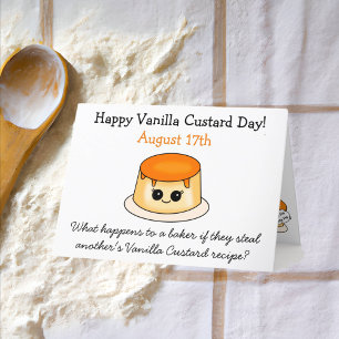 Cartão De Agradecimento Vanilla Custard Day Recebe Engraçado