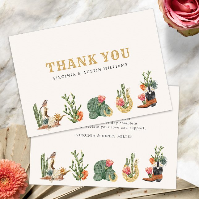 Cartão De Agradecimento Vaqueiro do Oeste (Boho Western Cowboy Thank You Card by Painted Paperie
)