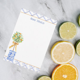 Cartão De Agradecimento Variável de Árvore Laranja de Quarela