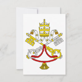 Cartão De Agradecimento Vatican Coat of Arms Holy Card