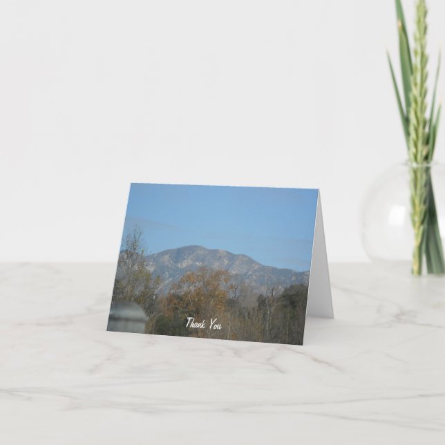 Cartão De Agradecimento Vazio das Montanhas Pasadena, que é maravilhoso (Frente)