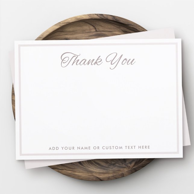 Cartão De Agradecimento Vazio de fronteira elegante (Elegant border blank thank you card)