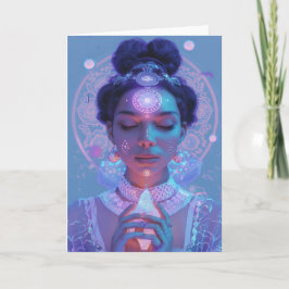 Cartão De Agradecimento *~* Vazio de Mandalas cor-de-rosa Esotérico SC4