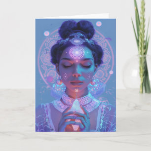 Cartão De Agradecimento *~* Vazio de Mandalas cor-de-rosa Esotérico SC4