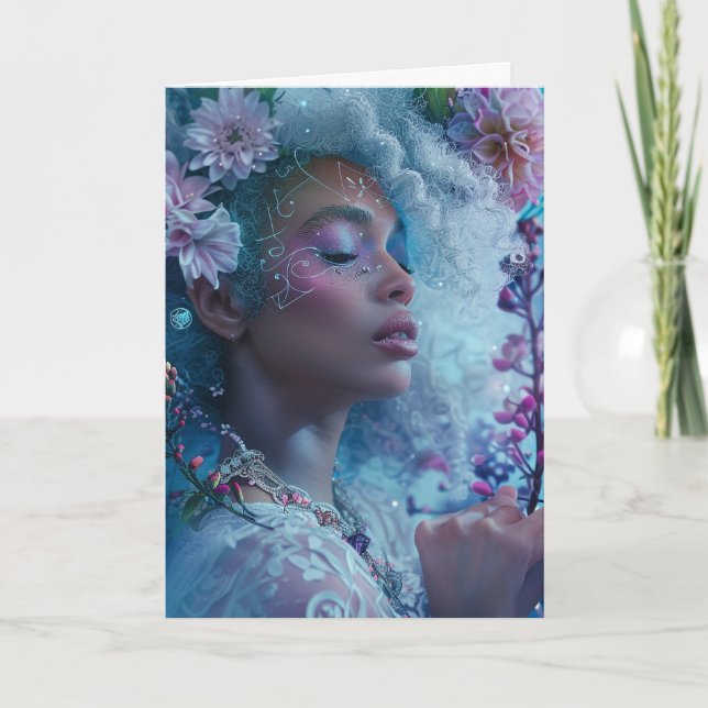 Cartão De Agradecimento *~* VAZIO Espiritual de LACE para mulheres mágicas (Frente)