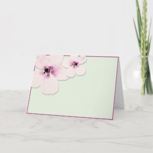 Cartão De Agradecimento Vazio floral de aquarela