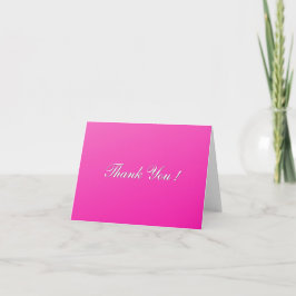 Cartão De Agradecimento Vazio Fuchsia - Obrigado