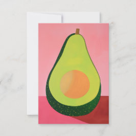 Cartão De Agradecimento Vazio rosa Avocado