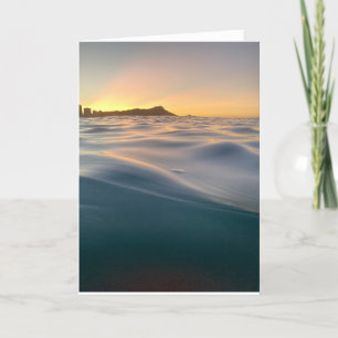 Cartão De Agradecimento Vazio Rustic Diamond Head Hawaii - Dentro 5x7
