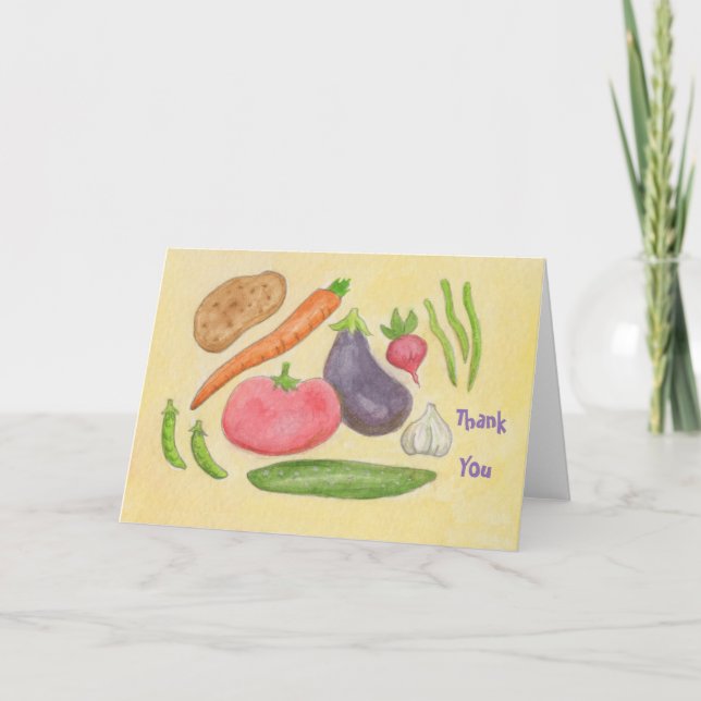 Cartão De Agradecimento Veggie thank you card (Frente)