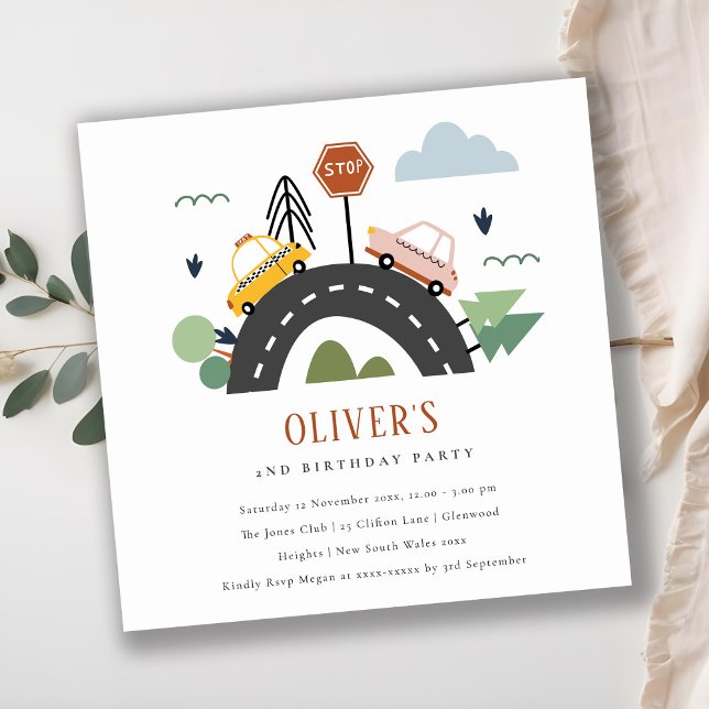 Cartão De Agradecimento Veículo Urbano em Estrada de Automóveis em Qualque (Criador carregado)