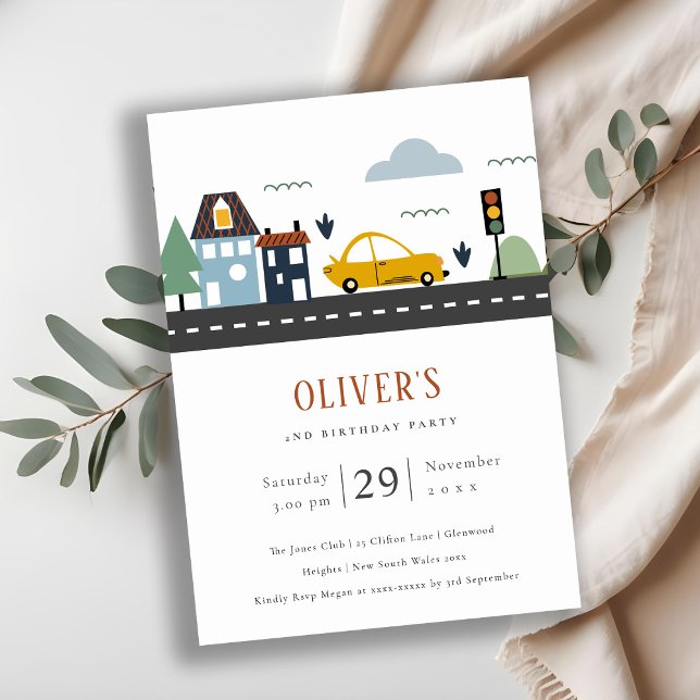 Cartão De Agradecimento Veículo Urbano em Estrada de Automóveis em Qualque (Criador carregado)