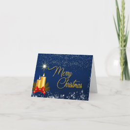Cartão De Agradecimento Vela de Natal feliz com mensagem de fé editável
