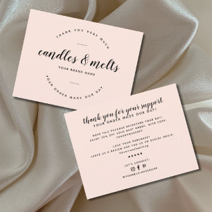Cartão De Agradecimento Velas modernas e derrete pequenas empresas