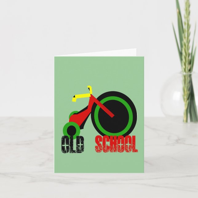 Cartão De Agradecimento Velha Escola Roda Grande Obrigado (Frente)