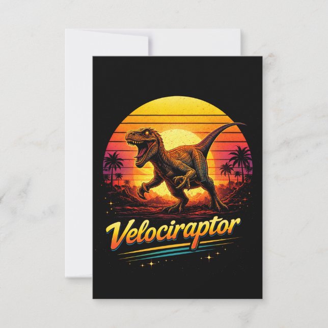 Cartão De Agradecimento Velociraptor (Frente)