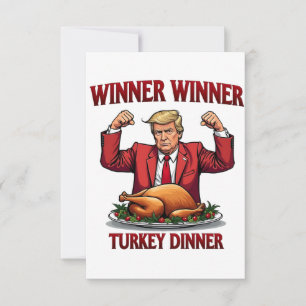 Cartão De Agradecimento Vencedor da Turquia Janta Trump Ação de Graças