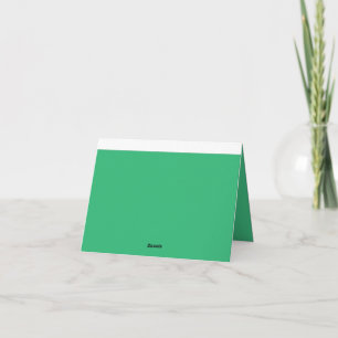 Cartão de Agradecimento Verde Minimalista Elegan