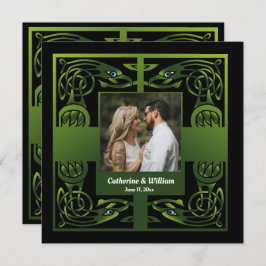 Cartão De Agradecimento Verde Tradicional - Irlandês Celta