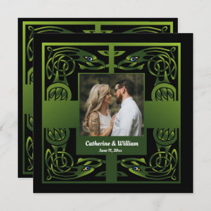 Cartão De Agradecimento Verde Tradicional - Irlandês Celta