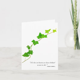 Cartão De Agradecimento Verdes Ingleses Ivy Vine Simpatia Obrigado