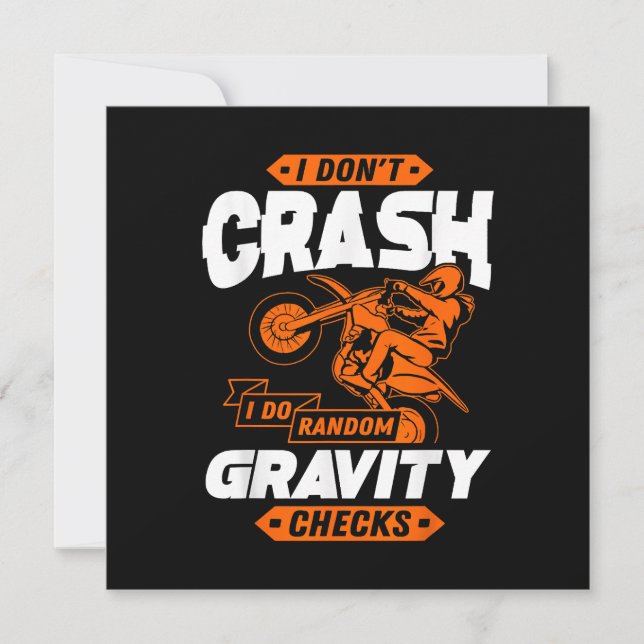 Cartão De Agradecimento Verificações de Gravidade Aleatórias - Motocross & (Frente)