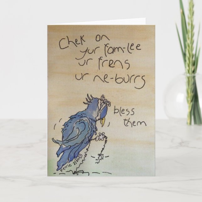 Cartão De Agradecimento Verificar... (Frente)