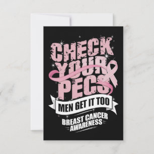 Cartão De Agradecimento Verifique Sua Consciência Do Cancer Da Mama Pecs M