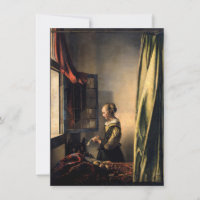 Vermeer - Rapariga lendo uma carta em uma janela a