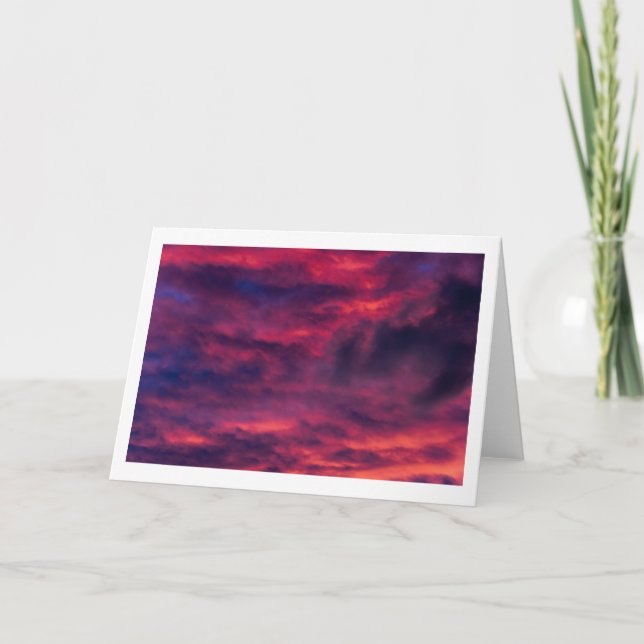 Cartão De Agradecimento vermelho augural (Frente)