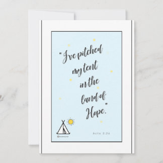 Cartão De Agradecimento Verso Bíblia sobre fundo azul de esperança