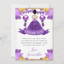 Vestido Roxo Princesa de Cabelo Castanho Doce 16